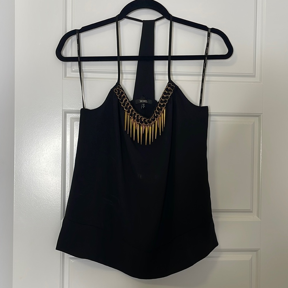 XOXO Shoestring strap top | Black | Size Small